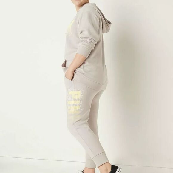 Victoria’s Secret Pink Logo Everyday Lounge Skinny Jogger Pants Platinum - Picture 4 of 10